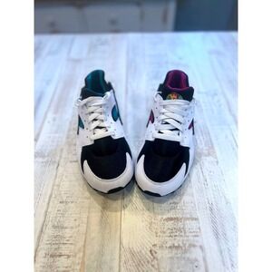 Nike Air Huarache Kids Shoes White Black‎ Teal Pink Size Youth